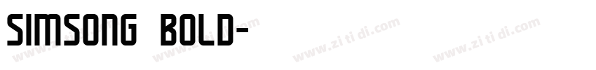 simsong bold字体转换